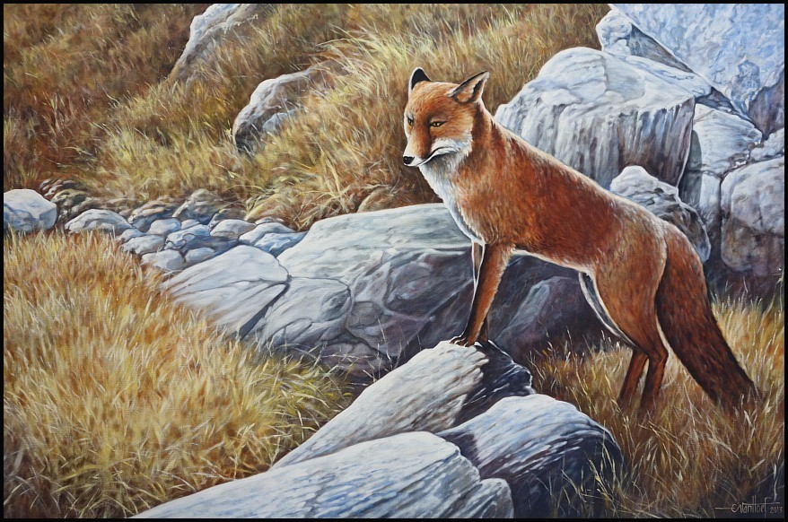 Afgewerkt wildlife-schilderij